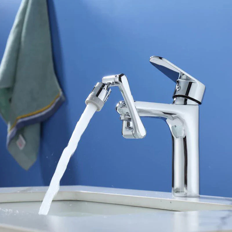 Stainless Steel Universal 1080 °Swivel Robotic Arm Swivel Extension Faucet Aerator Kitchen Sink Faucet Extender 2Water Flow Mode